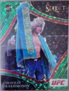 Shavkat Rakhmonov 2022 Panini Select UFC Octagonside #294 Green Disco