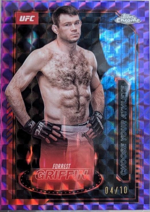 Forrest Griffin 2025 Topps Chrome UFC Mission Control #MCL-12 Geometric Purple Refractor
