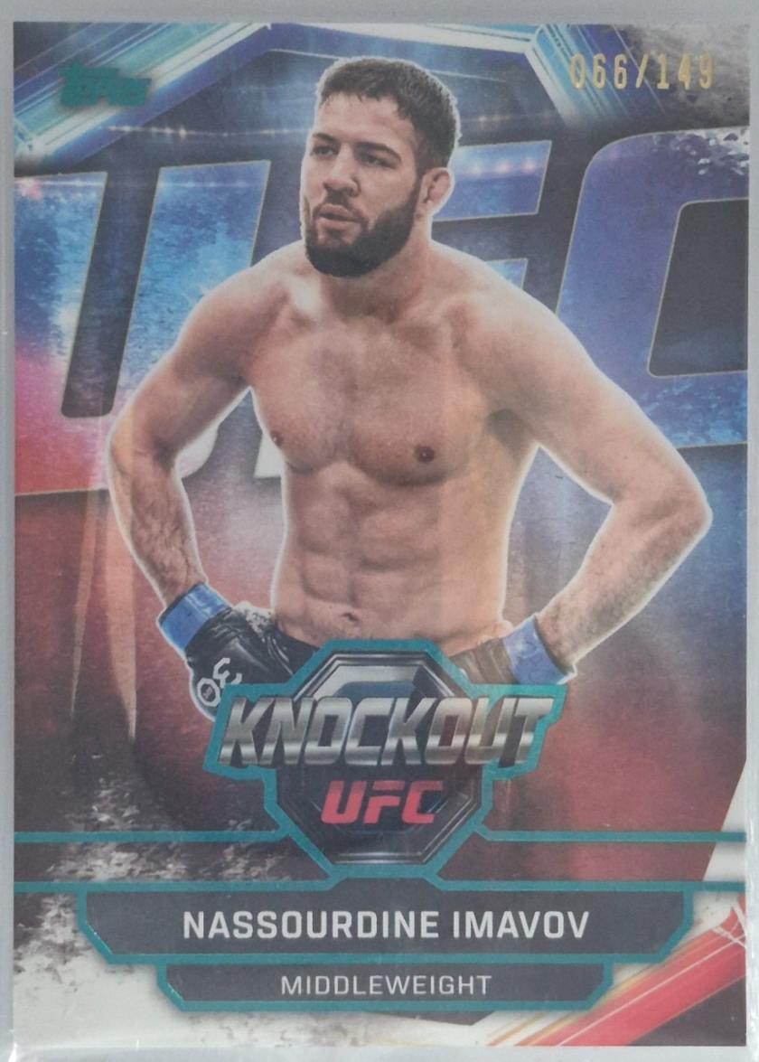 Nassourdine Imavov 2026 Topps Knockout UFC Base #16 Teal