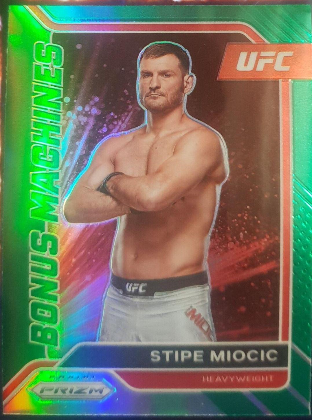 Stipe Miocic 2022 Panini Prizm UFC Bonus Machines #21 Green