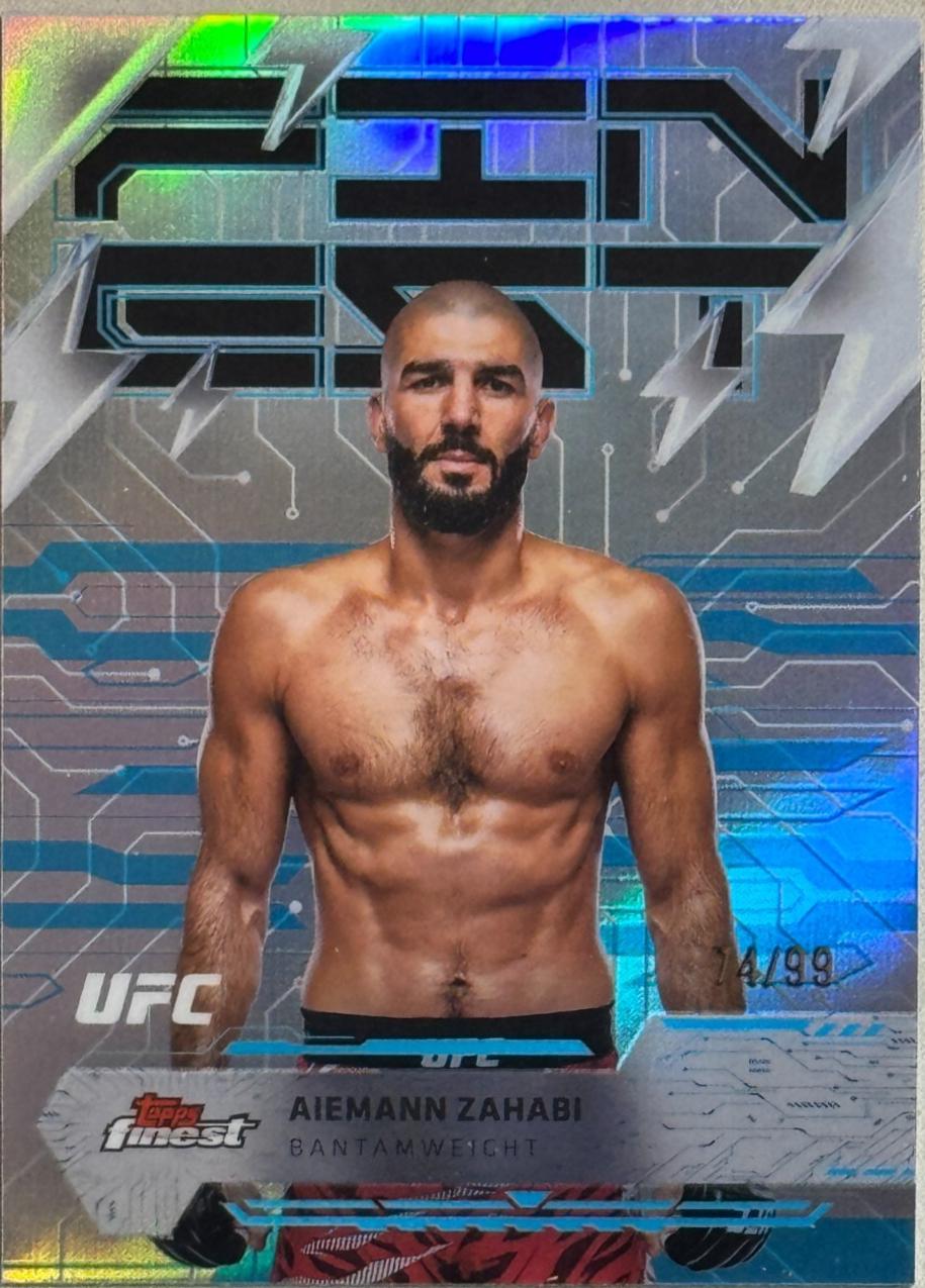 Aiemann Zahabi 2025 Topps Finest UFC Base Rare #271 Blue Refractor