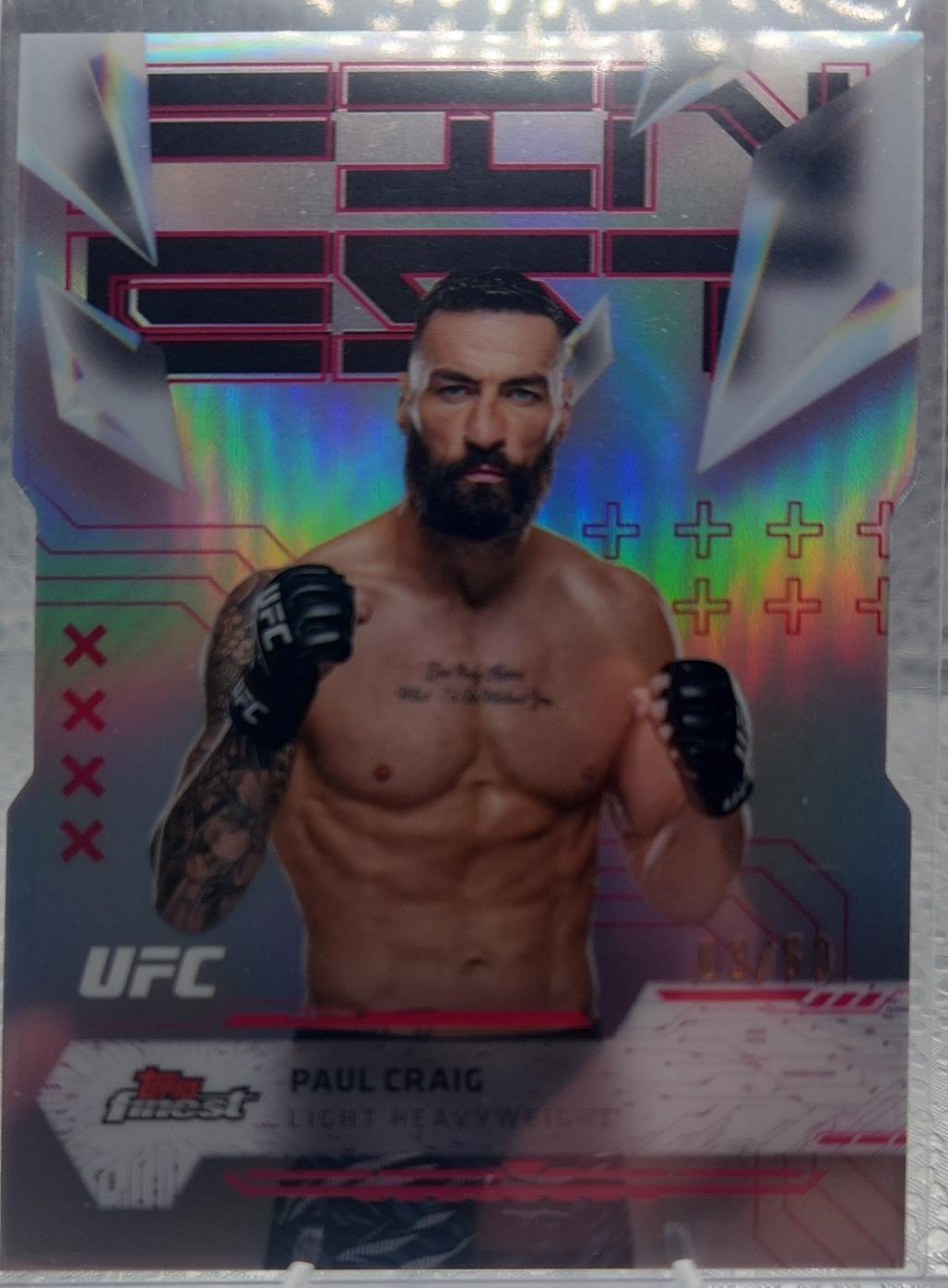 Paul Craig 2025 Topps Finest UFC Base Uncommon #143 Die Cut
