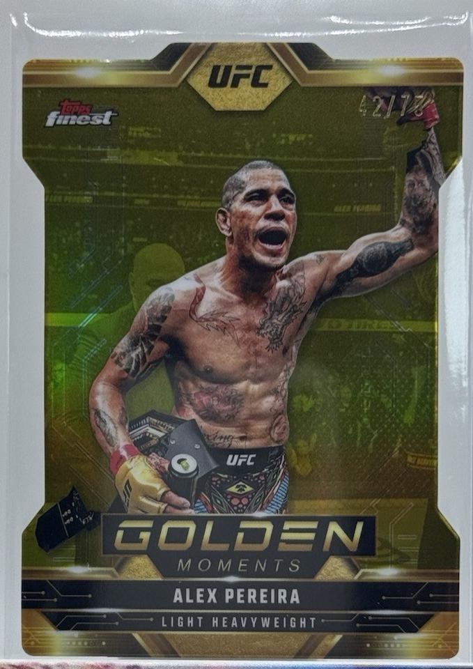 Alex Pereira 2025 Topps Finest UFC Golden Moments #GM-7 Die-Cut Refractor