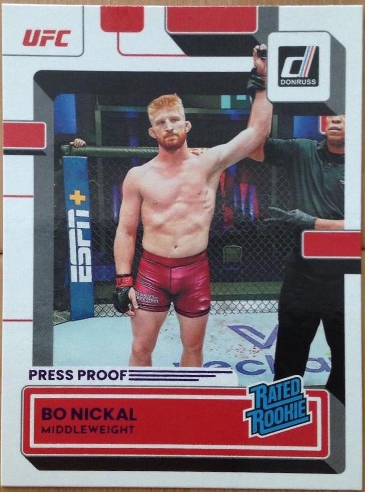 Bo Nickal 2023 Panini Donruss UFC Base #203 Press Proof Purple