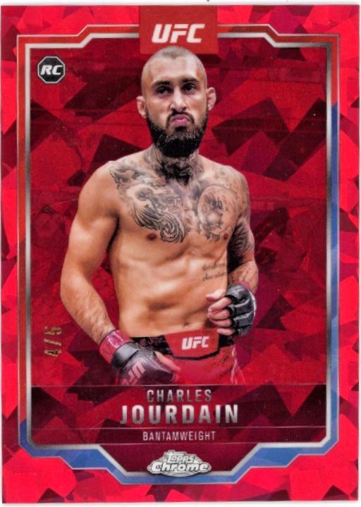 Charles Jourdain 2025 Topps Chrome Sapphire UFC Base Sapphire #67 Red Sapphire