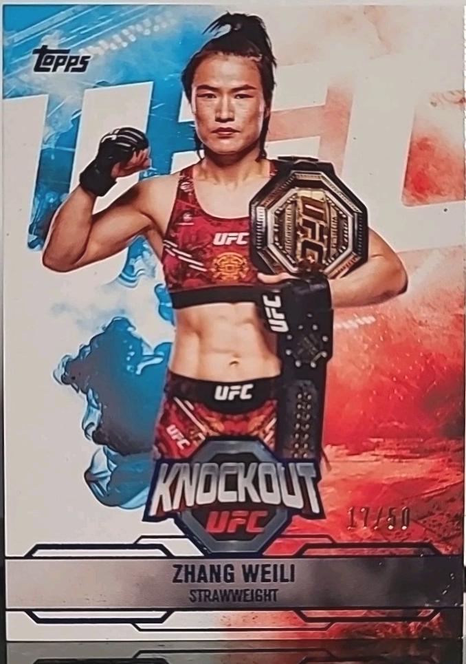Zhang Weili 2025 Topps Knockout UFC Base #71 Blue