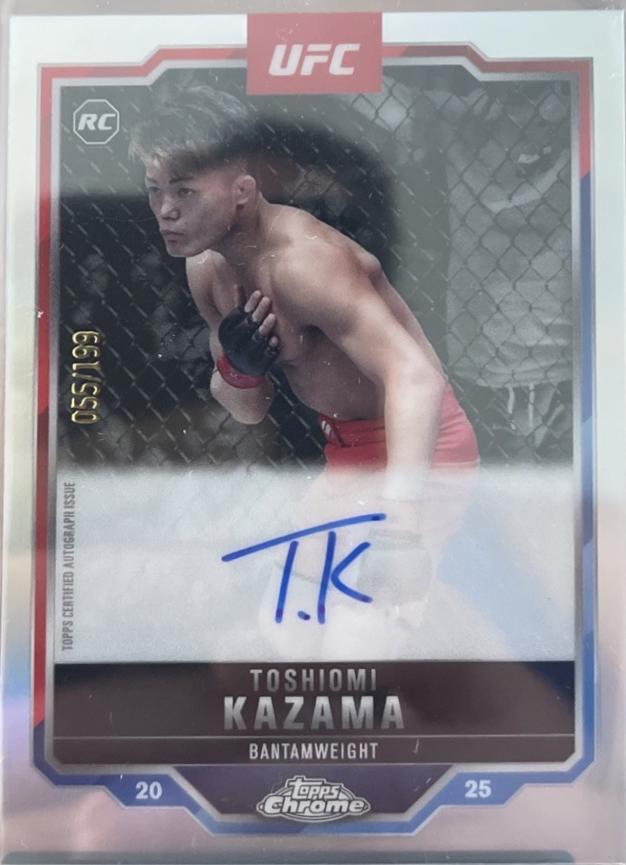 Toshiomi Kazama 2025 Topps Chrome UFC Chrome Rookie Autographs #CRA-TK Refractor