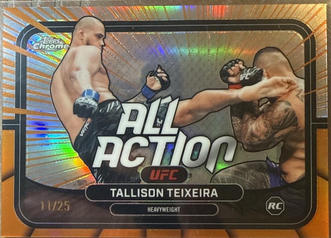 Tallison Teixeira 2026 Topps Chrome UFC All-Action #AA-22 Black Refractor