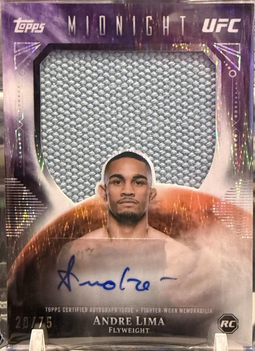 Andre Lima 2026 Topps Midnight UFC Rookie Relic Autographs #RRA-AL Dusk