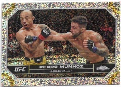 Pedro Munhoz 2024 Topps Chrome UFC Base #155 Speckle Refractor