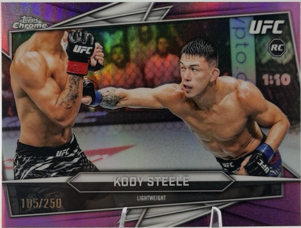 Kody Steele 2026 Topps Chrome UFC Base #143 Purple Geometric Refractor