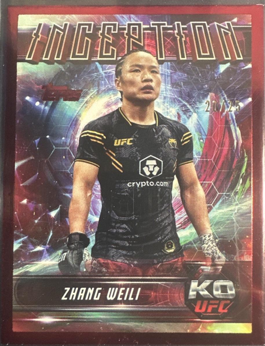 Zhang Weili 2025 Topps Knockout UFC Inception #IN-37 Red
