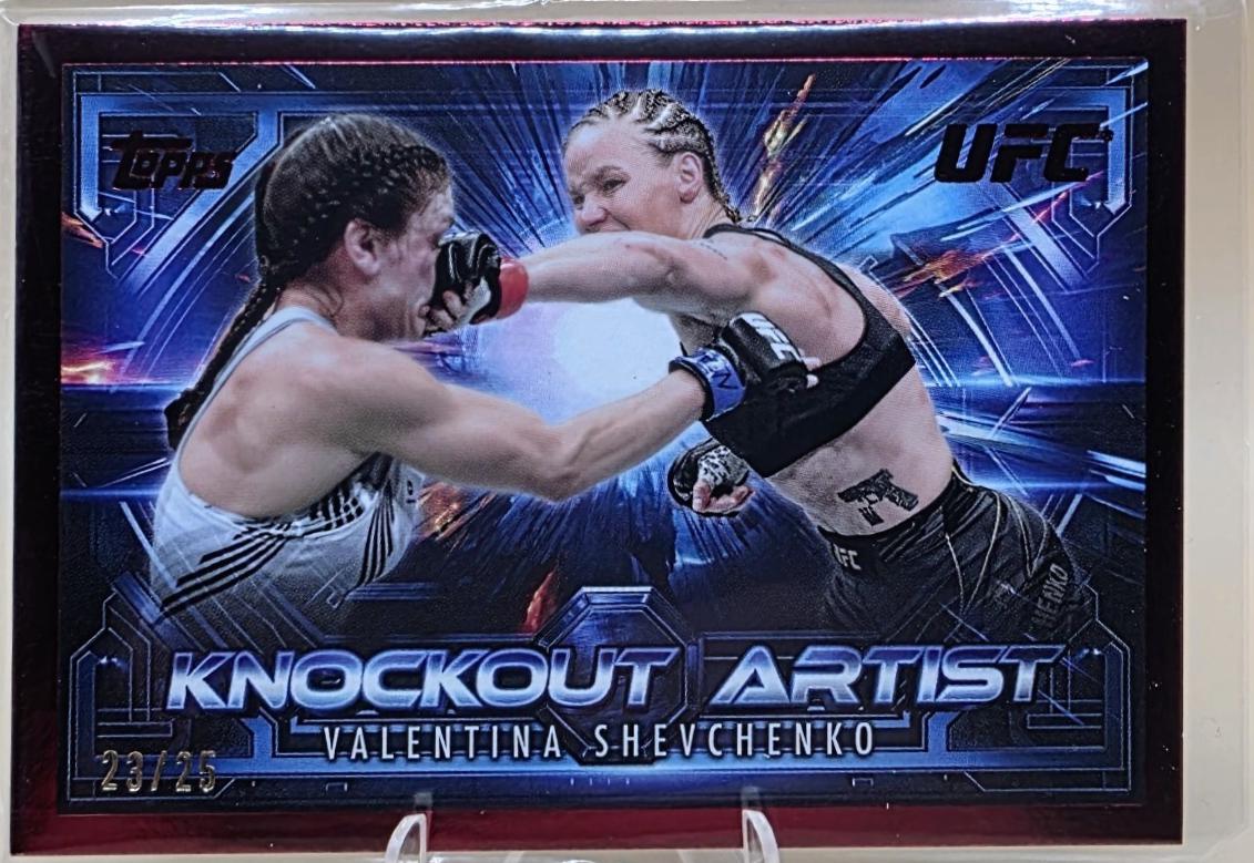 Valentina Shevchenko 2025 Topps Knockout UFC Knockout Artists #KA-13 Red