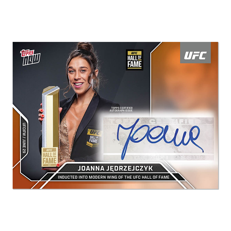 Joanna Jędrzejczyk Topps Now UFC Sticker Autographs #11B Orange