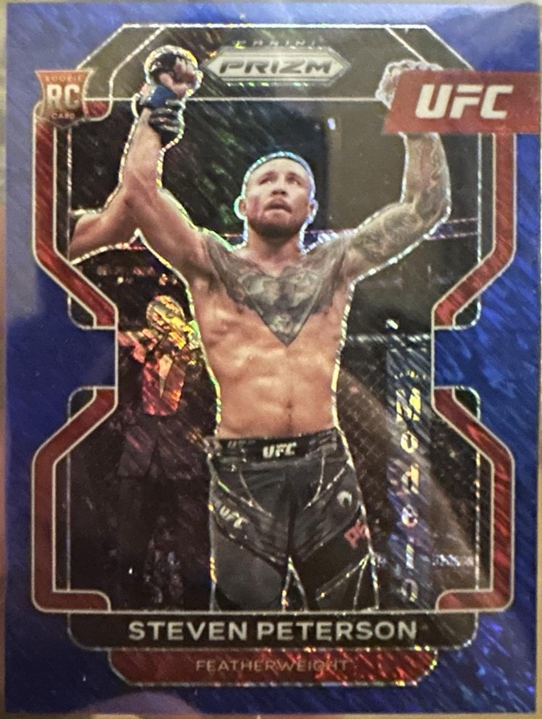 Steven Peterson 2022 Panini Prizm UFC Base #104 Blue Shimmer