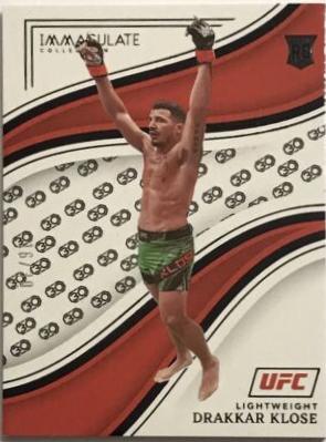 Drakkar Klose 2023 Panini Immaculate Collection UFC Base #100 Platinum