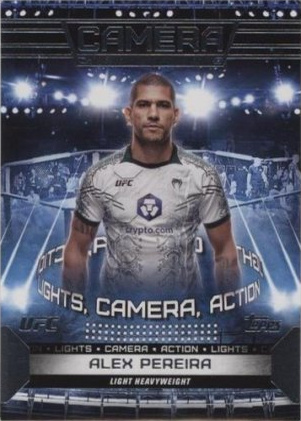 Alex Pereira 2024 Topps Knockout UFC Camera (Lights, Camera, Action) #CAM-11 Platinum