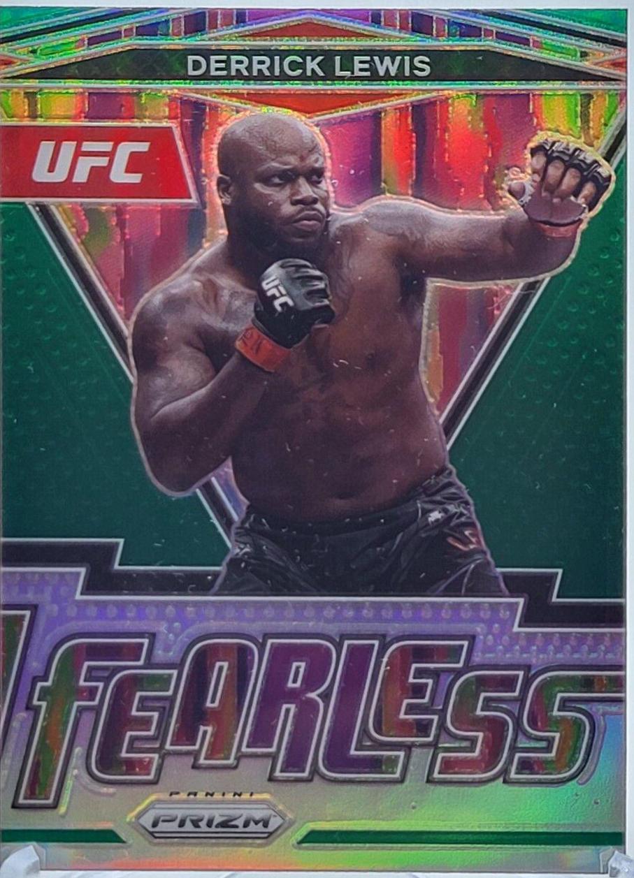 Derrick Lewis 2022 Panini Prizm UFC Fearless #20 Green