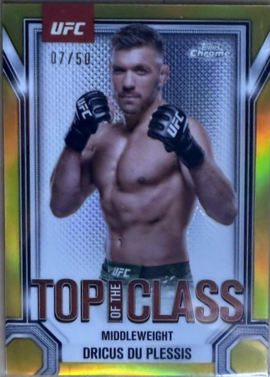Dricus Du Plessis 2025 Topps Chrome UFC Top of the Class #TTC-15 Gold Refractor