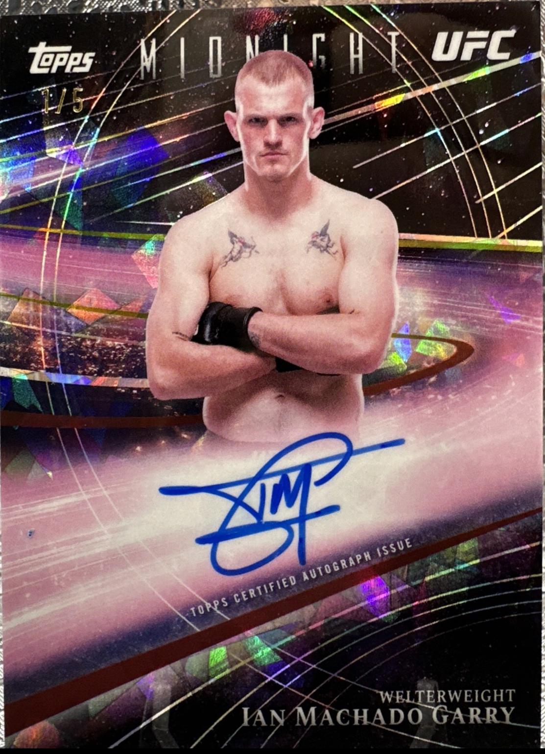 Ian Machado Garry 2026 Topps Midnight UFC Horizon Signatures #HZS-IG Midnight