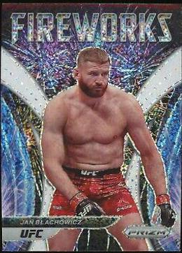 Jan Błachowicz 2022 Panini Prizm UFC Fireworks #19 White Sparkle