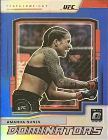 Amanda Nunes 2022 Panini Donruss Optic UFC Dominators #12 Blue