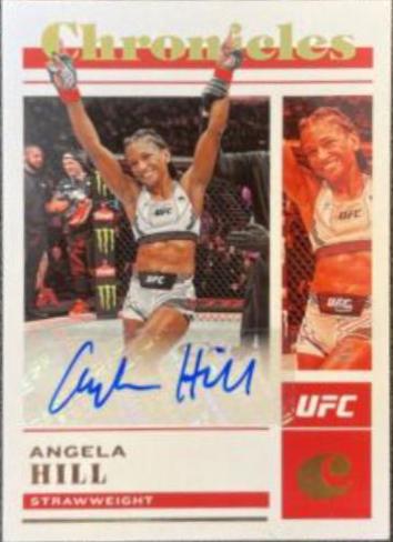 Angela Hill 2023 Panini Chronicles UFC Chronicles Signatures #28 Gold
