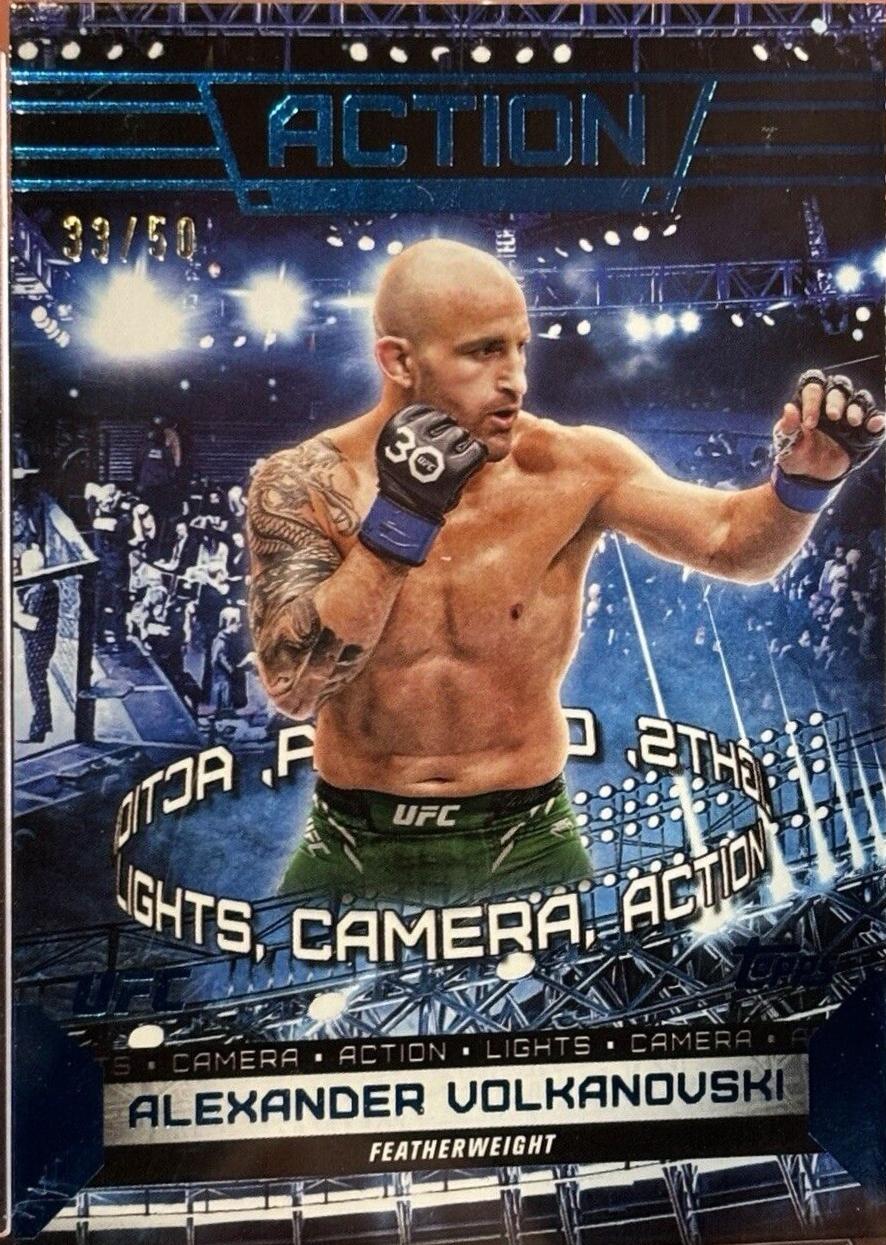Alexander Volkanovski 2024 Topps Knockout UFC Action (Lights, Camera, Action) #ACT-15 Blue