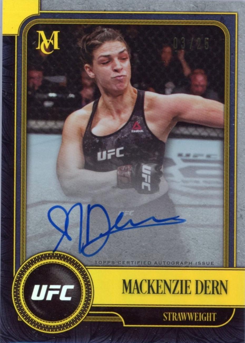 Mackenzie Dern 2019 Topps UFC Museum Collection Museum Autographs #MA-MD Gold