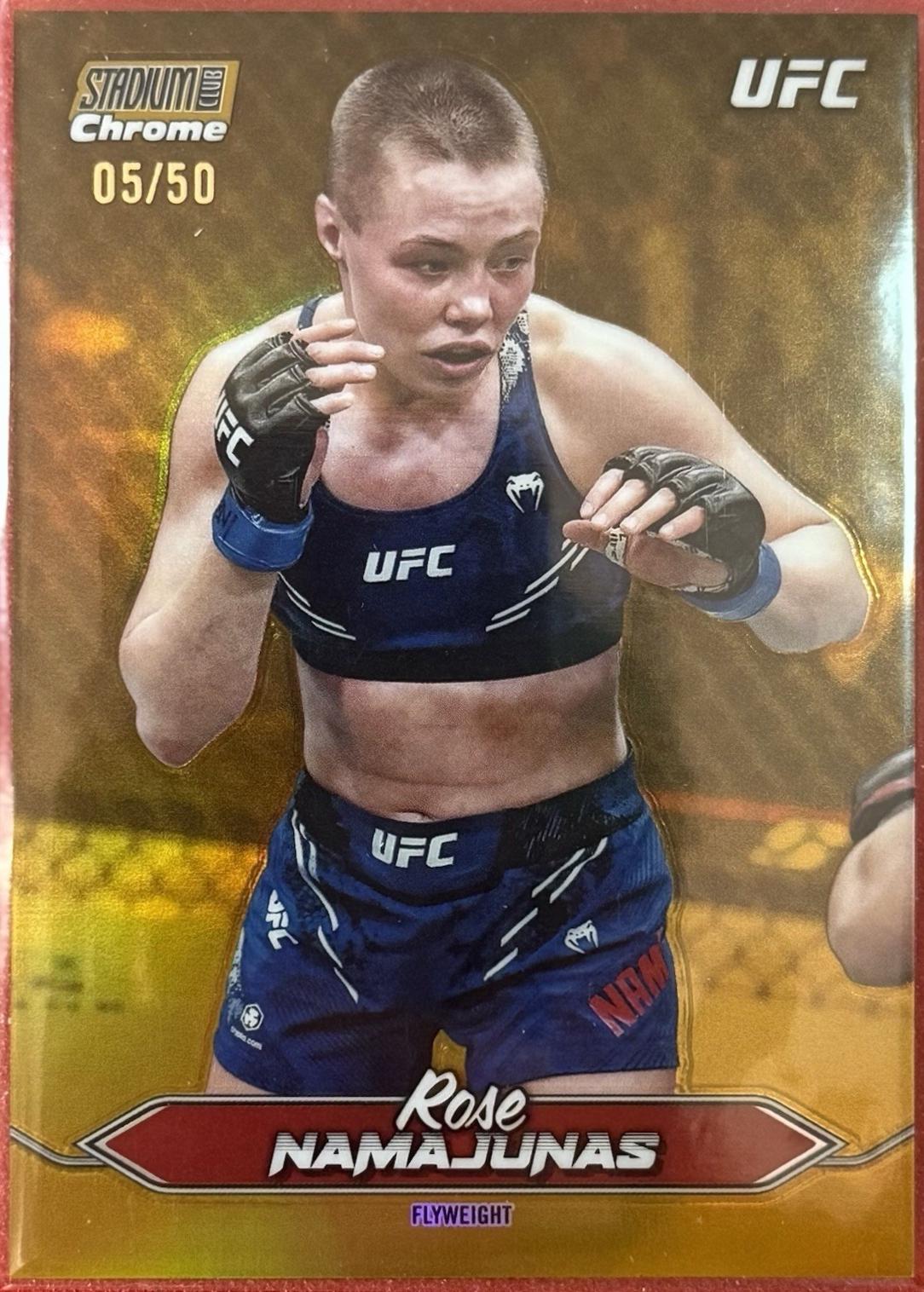 Rose Namajunas 2025 Topps Stadium Club UFC Base Chrome #C-47 Refractor