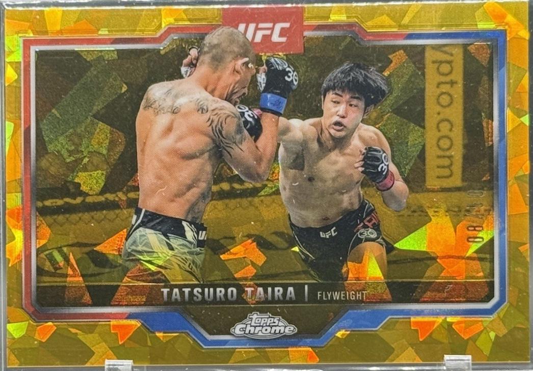 Tatsuro Taira 2025 Topps Chrome Sapphire UFC Base Sapphire #190 Gold Sapphire