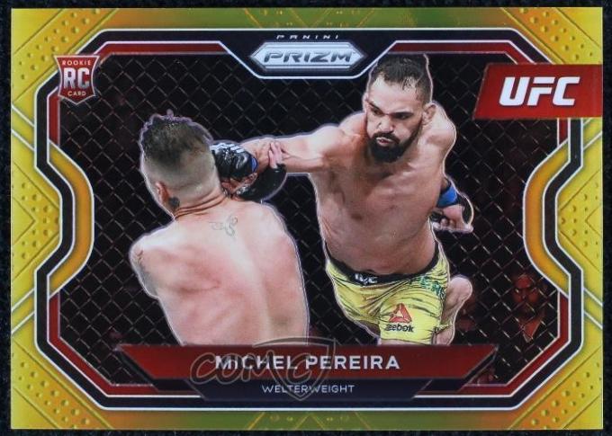 Michel Pereira 2021 Panini Prizm UFC Base #183 Gold