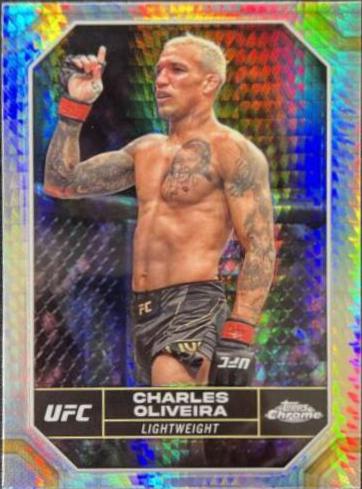 Charles Oliveira 2024 Topps Chrome UFC Base #42 Prism Refractor