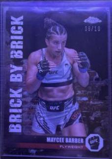 Maycee Barber 2024 Topps Chrome UFC Brick by Brick #BYB-5 Black Refractor