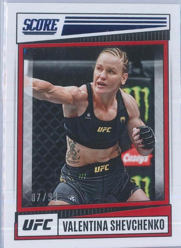 Valentina Shevchenko 2022 Panini Chronicles UFC Base Score #199 Blue