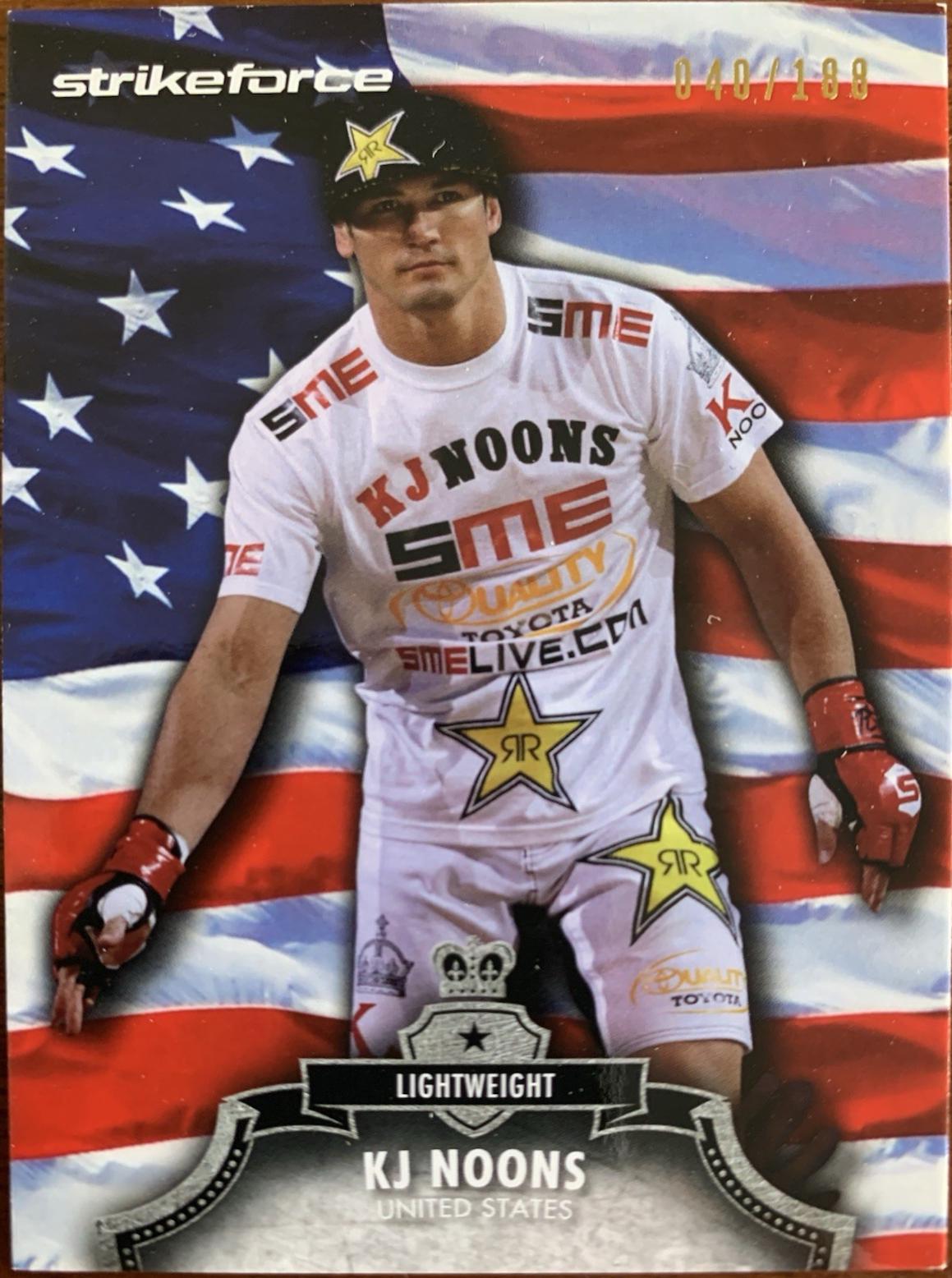 KJ Noons 2012 Topps UFC Bloodlines Base #97 Flag