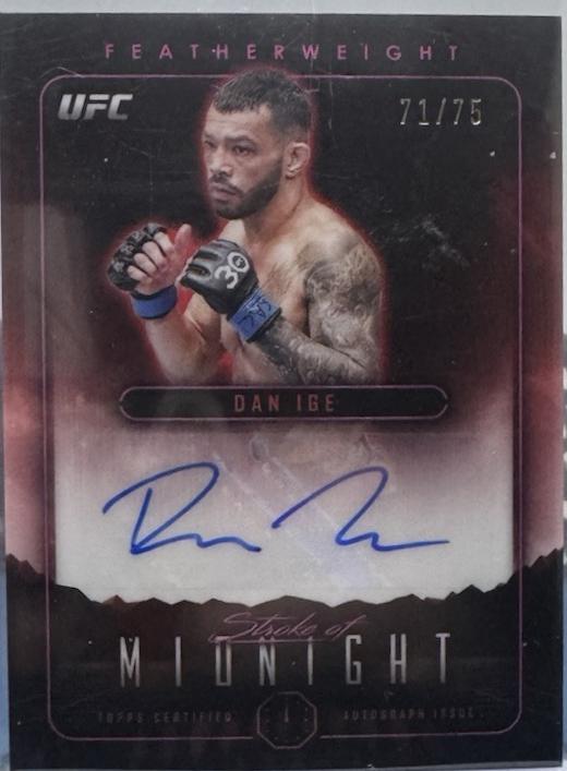 Dan Ige 2024 Topps Midnight UFC Stroke of Midnight Autographs #SMA-DIE Twilight