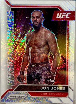Jon Jones 2022 Panini Prizm UFC Bonus Machines #23 White Sparkle