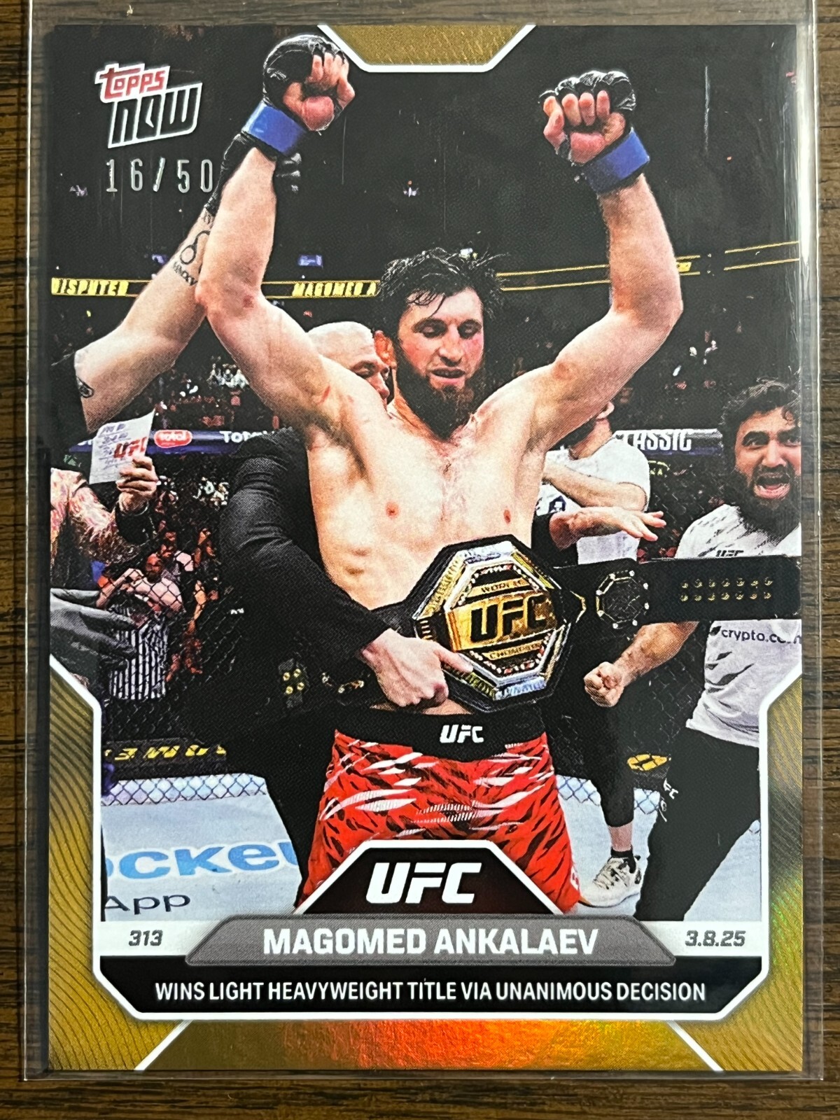 Magomed Ankalaev Topps Now UFC Base #10 Gold Foil