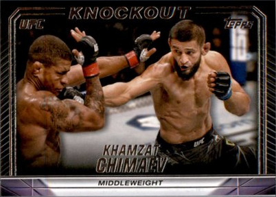 Khamzat Chimaev 2024 Topps Knockout UFC Base #4 Platinum
