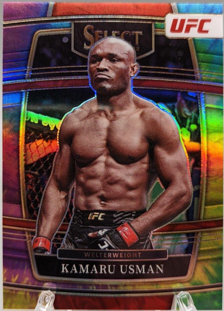 Kamaru Usman 2022 Panini Select UFC Mezzanine #389 Tie Dye