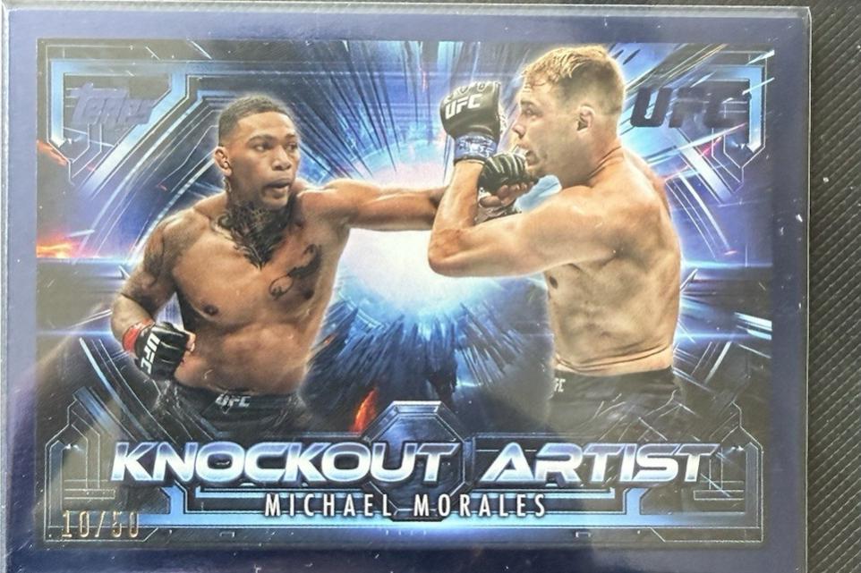 Michael Morales 2025 Topps Knockout UFC Knockout Artists #KA-15 Blue