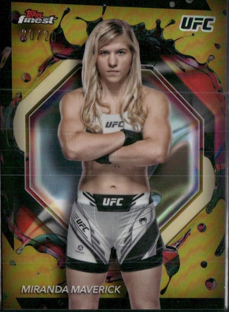 Miranda Maverick 2024 Topps Finest UFC Base Rare #250 Gold Refractor