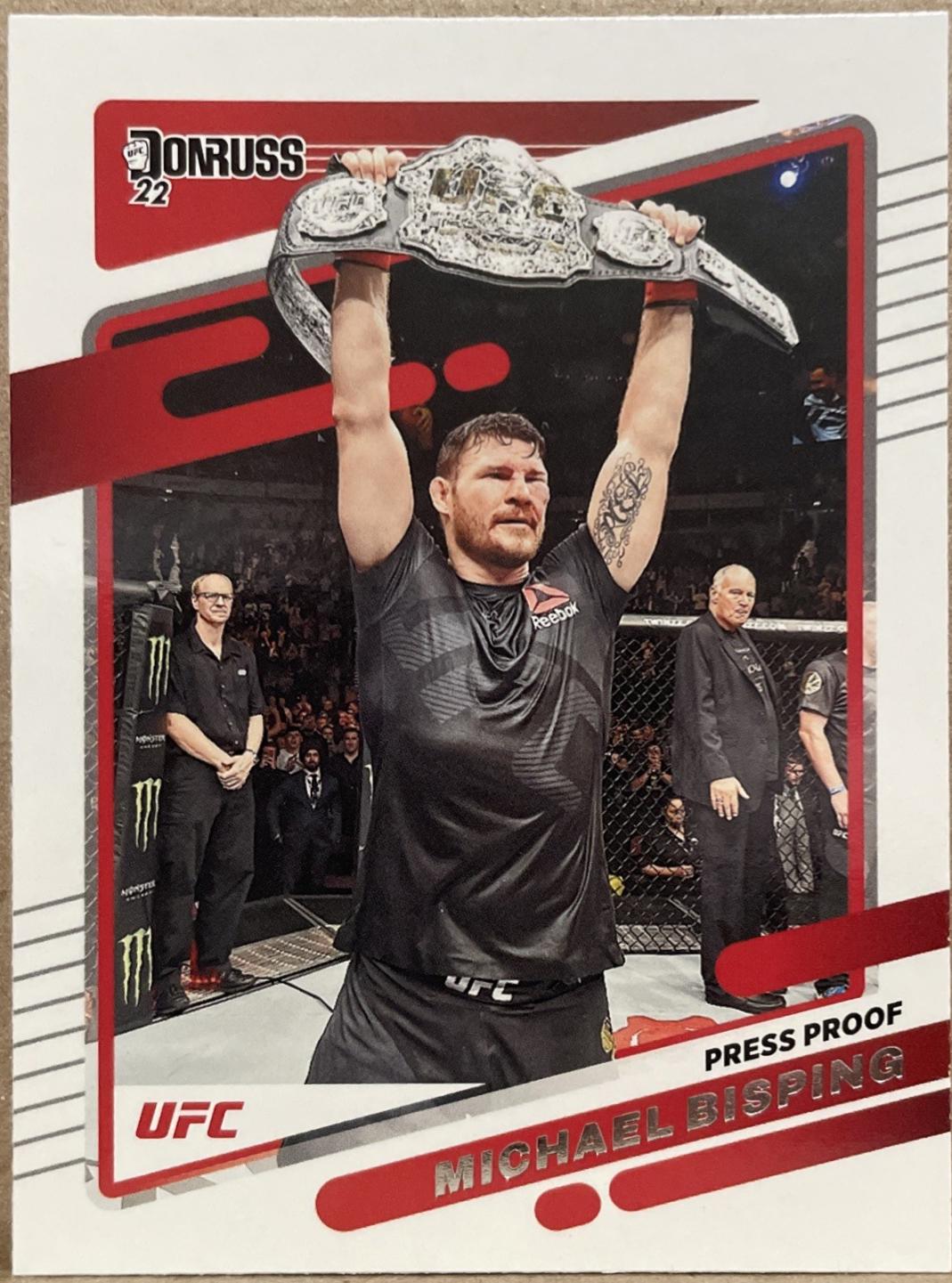 Michael Bisping 2022 Panini Donruss UFC Base #152 Press Proof Purple