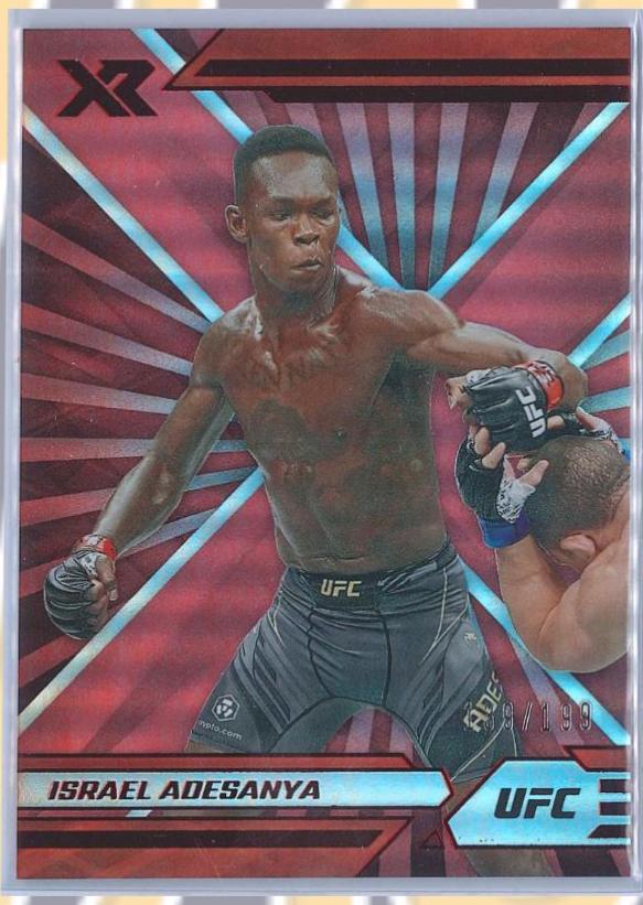 Israel Adesanya 2022 Panini Chronicles UFC Base XR #288 Red