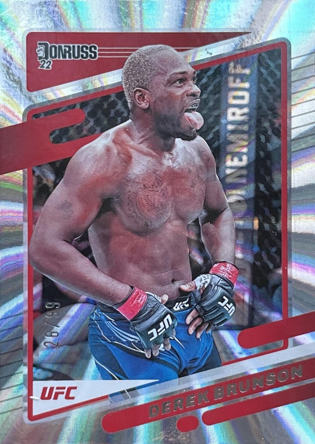 Derek Brunson 2022 Panini Donruss UFC Base #77 Laser