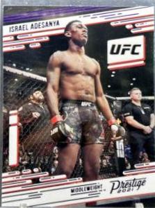 Israel Adesanya 2021 Panini Chronicles UFC Base Prestige #71 Purple