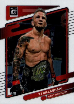 TJ Dillashaw 2022 Panini Donruss Optic UFC Base #84 Gold Vinyl