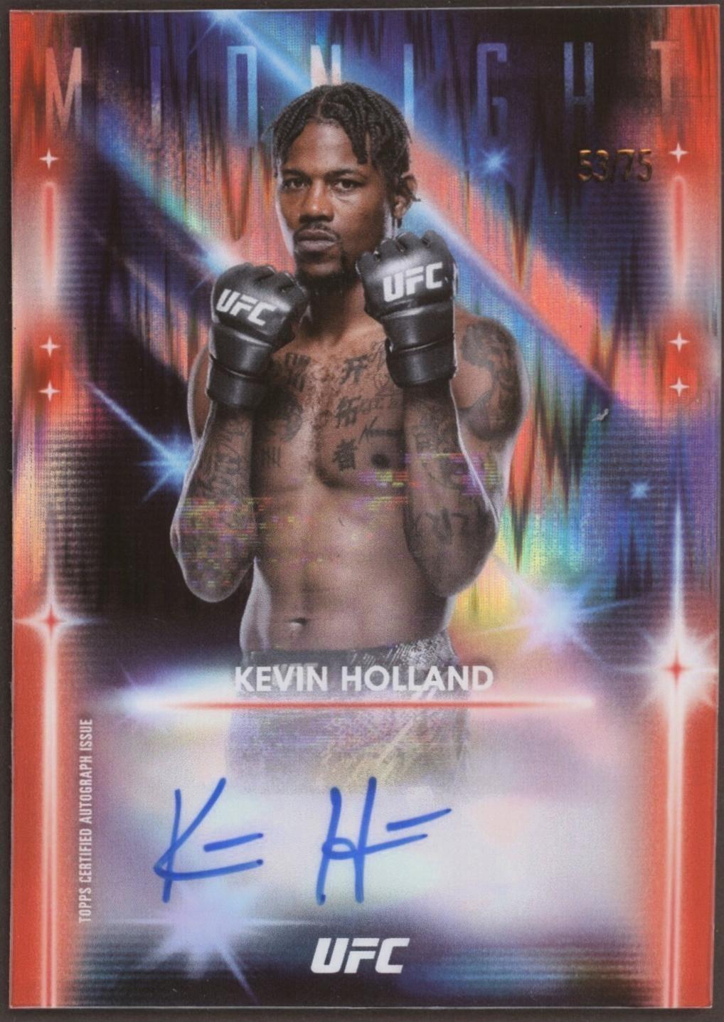 Kevin Holland 2025 Topps Midnight UFC Glimmer Graphs #GRG-KH Dusk