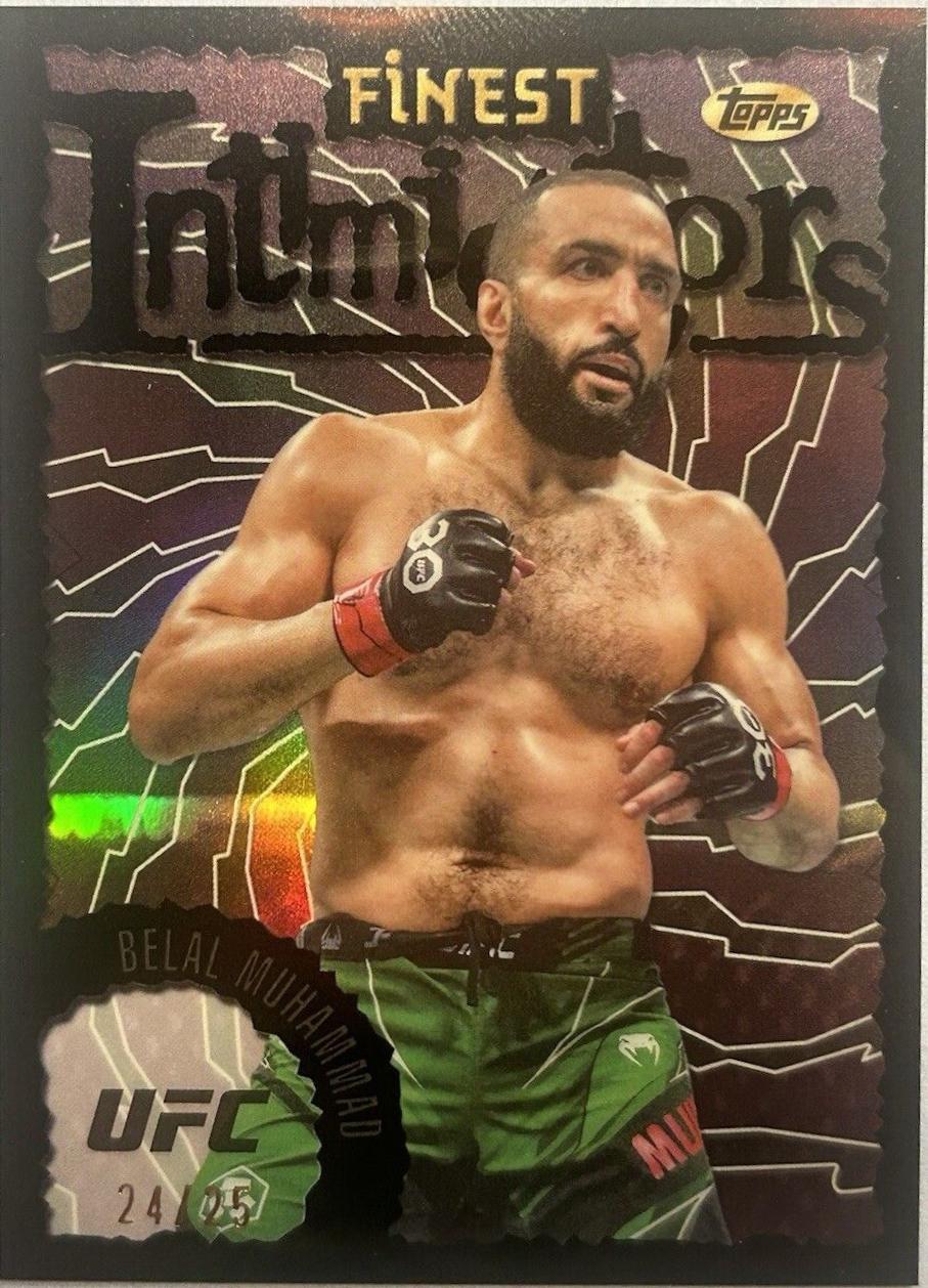 Belal Muhammad 2024 Topps Finest UFC Intimidators #INT-24 Black Refractor